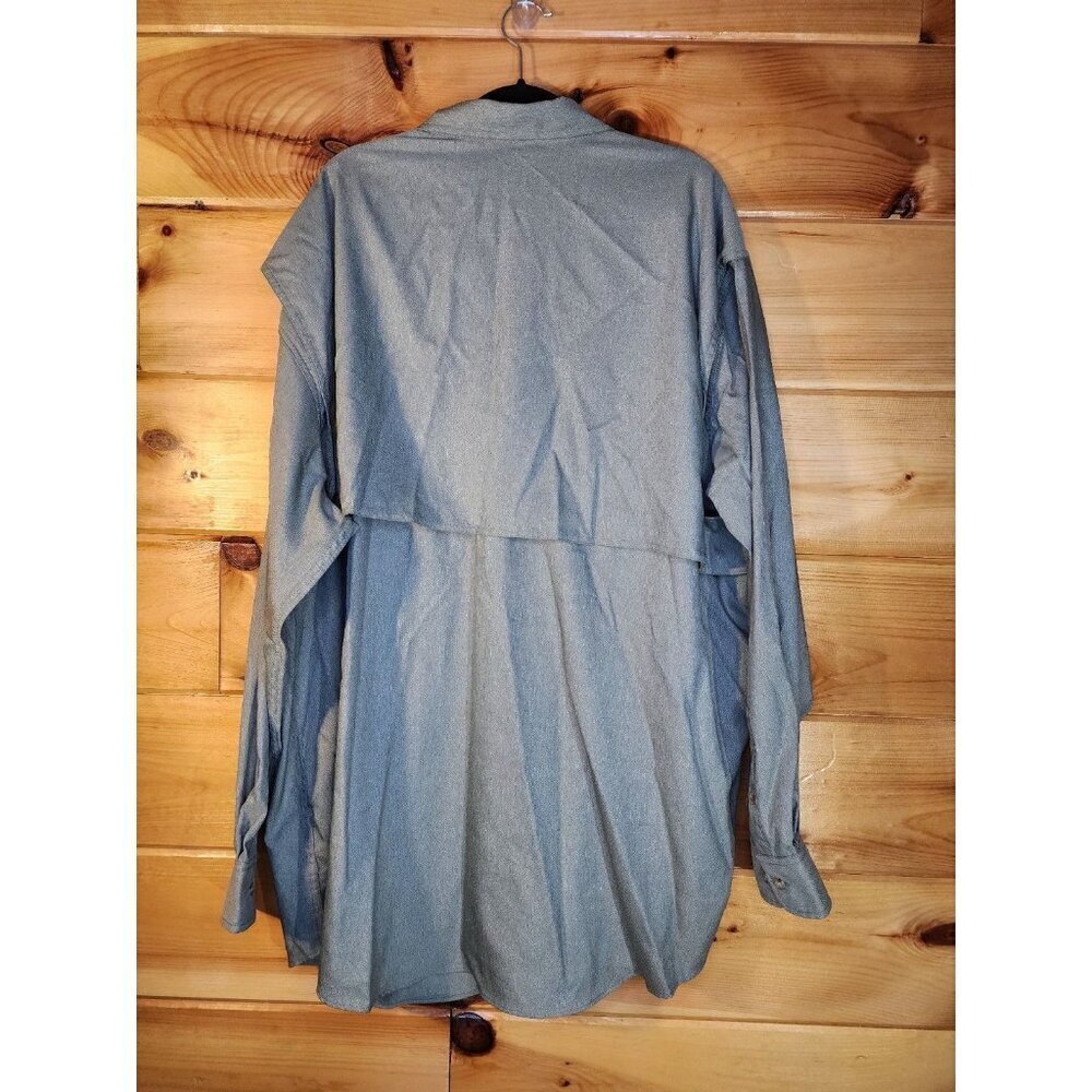 Round Tree & Yorke Shirt Mens 3XT Green Vented Fishing Long Sleeve Outdoor - Picture 2 of 9